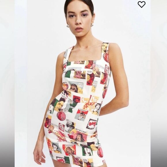 Reformation Davies Bustier Denim Mini Dress Comic Size 4 - Picture 1 of 10